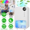 37.2OZ Dehumidifier Indoor Portable Small Dehumidifier with Sleep Mode 1-24H Timer 7-Color Lighting 950sq.ft Coverage Touch Control for Home Bathroom