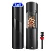Electric Salt and Pepper Grinder Automatic Gravity Sensor Battery Powered Salt Mill LED Indicator Adjustable Coarseness One Hand Easy Operation