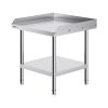 VEVOR Stainless Steel Work Table, 24 x 24 x 26 Inch Commercial Food Prep Worktable, 3-Sided Backsplash Heavy Duty Prep Worktable
