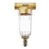 VEVOR Spin Down Filter, 40 Micron Whole House Sediment Filter for Well Water, 3/4" FNPT + 1" MNPT, 4 T/H High Flow Rate