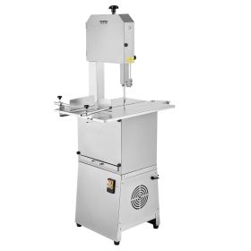 VEVOR Commercial Electric Meat Bandsaw, 850W Stainless Steel Vertical Bone Sawing Machine, Workbeach 23.6" x 18.3", 0.16-9.1 Inch Cutting Thickness