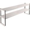 VEVOR Double Overshelf, Double Tier Stainless Steel Overshelf, 60 in. Length x 12 in. Width Double Deck Overshelf