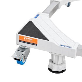VEVOR Mini Fridge Stand Universal Laundry Pedestal, Adjustable Refrigerator Stand with Smooth Casters