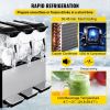 VEVOR 110V Slushy Machine 30L Triple Bowl Margarita Frozen Drink Maker 800W Automatic Clean Day and Night Modes for Supermarkets Cafes Restaurants Sna