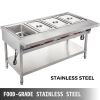 VEVOR Steam Table Food Warmer 4 Pot Steam Table Food Warmer 18 Quart/Pan with Lids with 7 Inch Cutting Board Commercial Electric Food Warmer Bain Mari