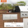 VEVOR Outdoor Kitchen Drawers 30" W x 10" H x 20" D, Horizontal Double BBQ Access Drawers Stainless Steel with Handle
