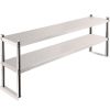 VEVOR Double Overshelf, Double Tier Stainless Steel Overshelf, 60 in. Length x 12 in. Width Double Deck Overshelf