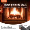 VEVOR Fireplace Log Grate, 27 inch Heavy Duty Fireplace Grate with 6 Support Legs, 3/4'' Solid Powder-coated Steel Bars