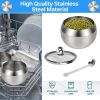 Stainless Steel Sugar Bowl, Sugar Pot with Lid and Spoon, Large Sugar Container for Home Kitchen (500 Milliliter)