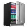 VEVOR 24 inch Indoor/Outdoor Beverage Refrigerator, 185QT Undercounter or Freestanding Beverage Fridge