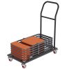 VEVOR Folding Chair Dolly, Iron Commercial Cart with 12 Chairs Capacity, Folding Chairs Rack Trolley with 4 Casters