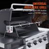 VEVOR Universal Grill Rotisserie Kit for Grills, Electric BBQ Grill with 110V 9W Motor, Stainless Steel Automatic Grilling Kit