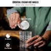 VEVOR Ice Ball Maker, Crystal Clear Ice Ball Maker 2.36inch Ice Sphere Maker with Storage Bag and Ice Clamp
