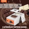 VEVOR Chocolate Tempering Machine, 9 Lbs 2 Tanks Chocolate Melting Pot with TEMP Control 86~185¬∞F