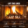 VEVOR Fireplace Log Grate, 27 inch Heavy Duty Fireplace Grate with 6 Support Legs, 3/4'' Solid Powder-coated Steel Bars