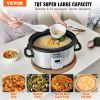 VEVOR Slow Cooker, 7QT 280W Electric Slow Cooker Pot with 3-Level Heat Settings, Digital Slow Cookers with Locking Lid, 20 Hours Max Timer