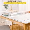 VEVOR Plastic Table Cover 42 x 60 Inch, 1.5 mm Thick Clear Table Protector, Rectangle Clear Desk Mat