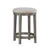3pc Counter Height Set Light Gray Finish Counter Height Table with 2x Stools Foam Cushioned Seats Kitchen Dining Breakfast Furniture
