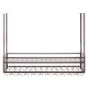 VEVOR Ceiling Wine Glass Rack, 46.9 x 11.8 inch Hanging Wine Glass Rack, 18.9-35.8 inch Height Adjustable Hanging Wine Rack Cabinet