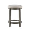 3pc Counter Height Set Light Gray Finish Counter Height Table with 2x Stools Foam Cushioned Seats Kitchen Dining Breakfast Furniture