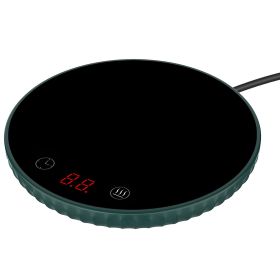 Desktop Electric Cup Warmer 8Hours Auto Off Overheating Protection Smart Timer Setting 2 Temperature Levels 104°F to 140°F Ceramic Heating Panel For O (Option: CoffeeWarmerGreen)