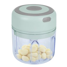 Mini Electric Garlic Chopper 8.45OZ Cordless Garlic Mincer Food Chopper Rechargeable Food Blender Chili Nut Onion Pepper Meat Ginger Baby Food (Option: ElectricChopperGreen)