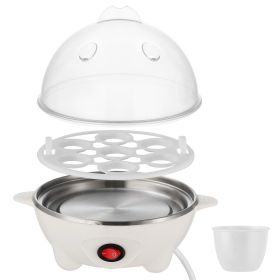 Electric Egg Cooker 7-Capacity BPA-Free Hard-Boiled Egg Maker w/ Auto-Off Measuring Cup for Hard Boiled Steamed Vegetables Seafood Dumplings (Option: EggCookerUK)