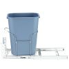 VEVOR Pull-Out Trash Can, 35L Single Bin, Under Mount Kitchen Waste Container with Slide, Handle and Door Mounting Kit