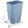VEVOR Pull-Out Trash Can, 35L Single Bin, Under Mount Kitchen Waste Container with Slide, Handle and Door Mounting Kit